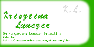 krisztina lunczer business card